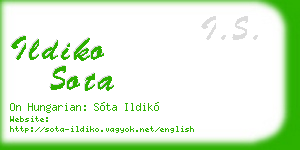 ildiko sota business card